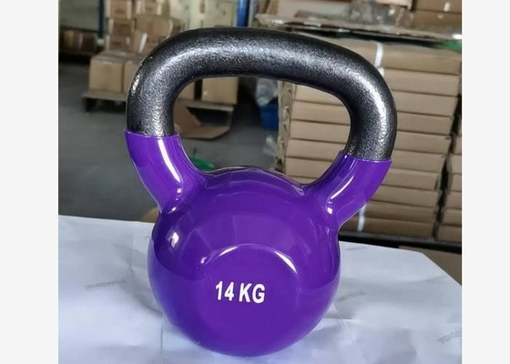 Пурпурный винил Kettlebell аксессуаров 14kg оборудования спортзала