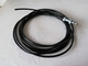 Покрытая пластмассой веревочка провода, черный домашний кабель спортзала с диаметром 6.5мм наружным